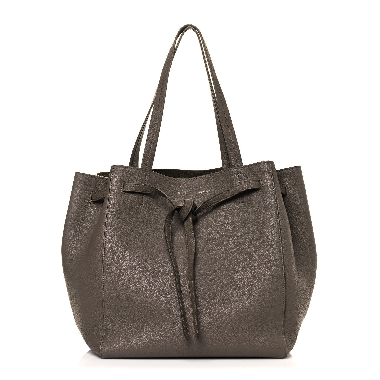 Celine Soft Grained Calfskin Small Belt Cabas Phantom Taupe 1 of 16
