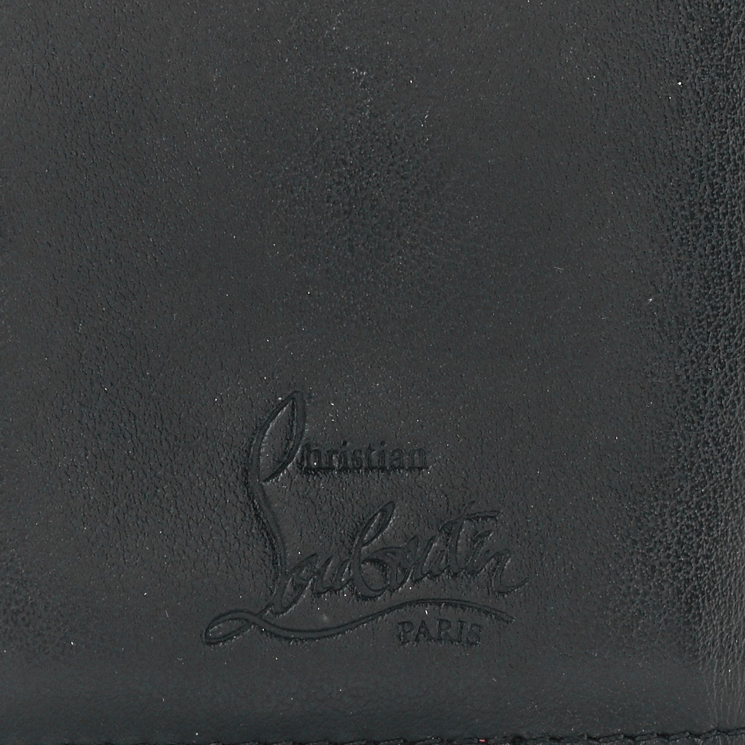 Christian Louboutin Calfskin Embellished Crown Compact Wallet Black 8 of 12