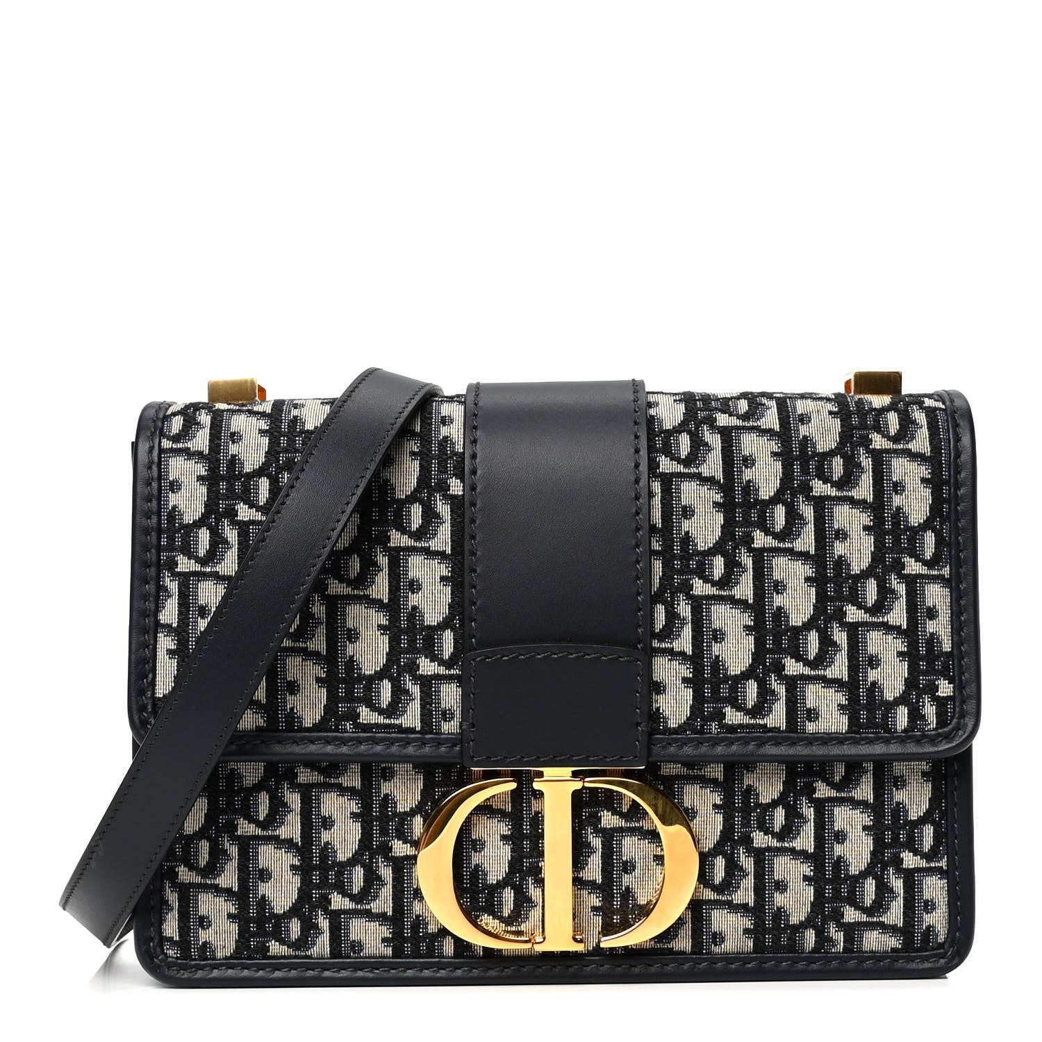 Christian Dior Oblique 30 Montaigne Flap Bag Blue 1 of 5