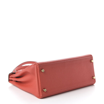 Hermes Togo Kelly Retourne 28 Rouge Pivoine 4 of 10