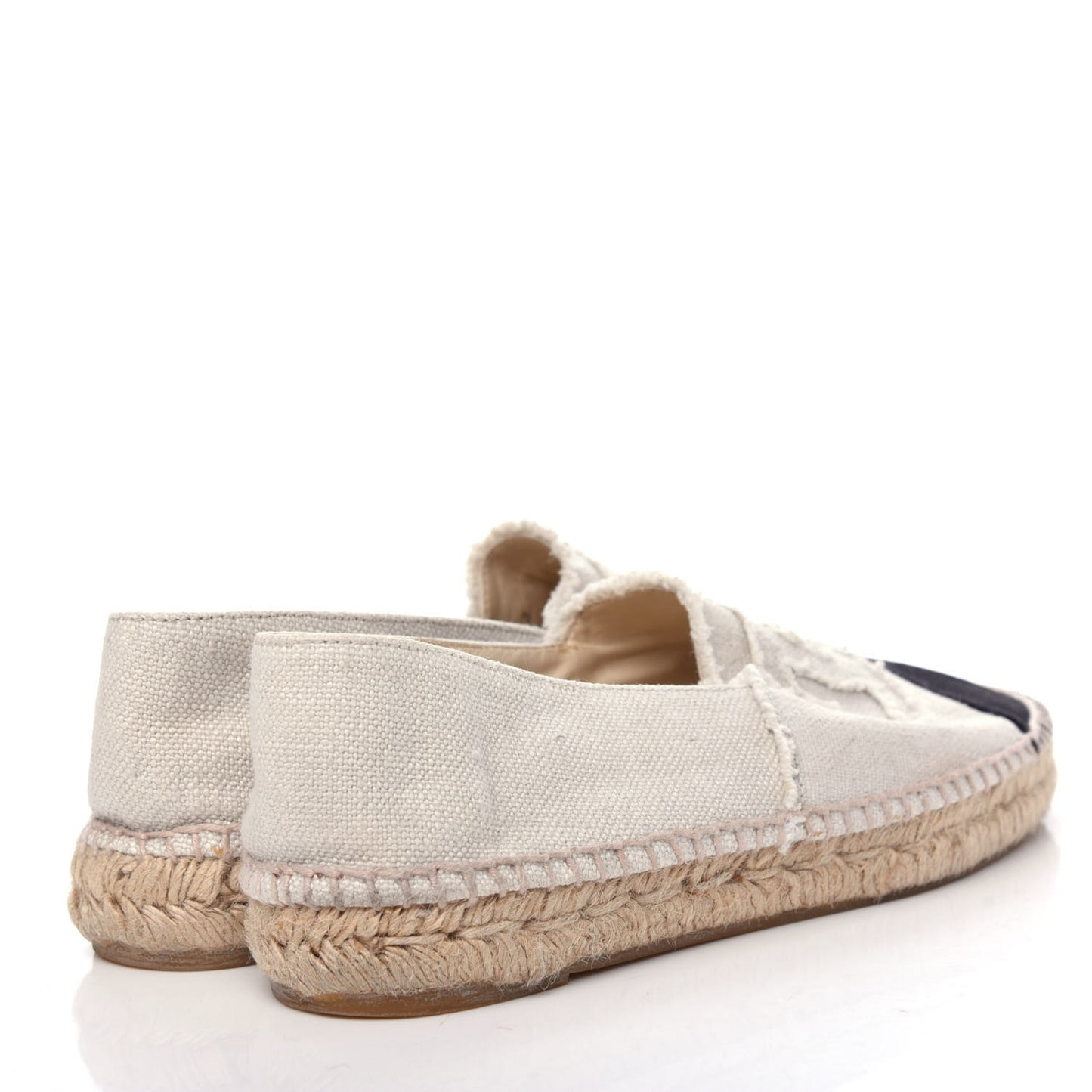 Linen CC Espadrilles 40 Beige Black