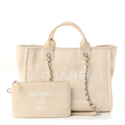 Chanel Mixed Fibers Small Deauville Tote Beige 3 of 11