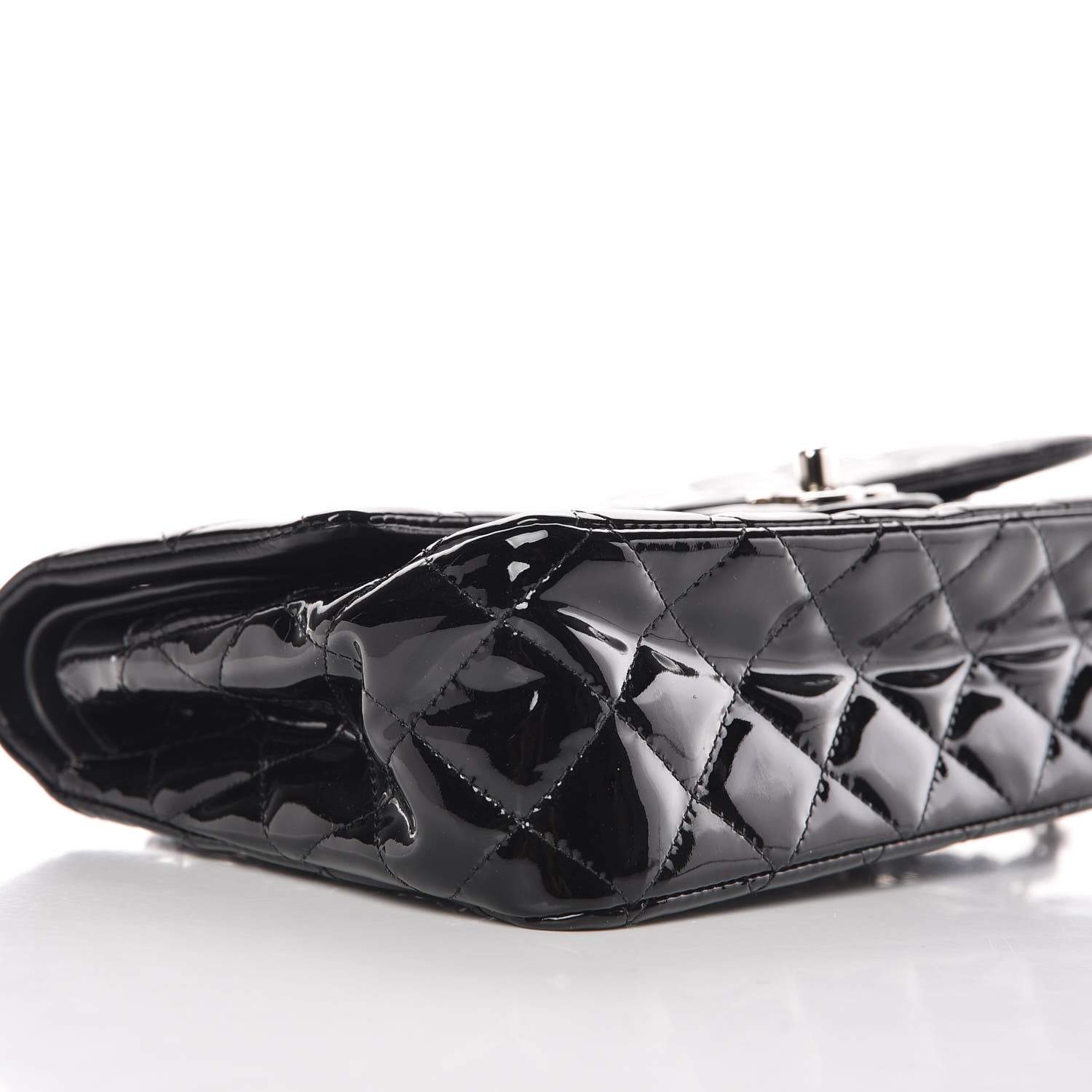 Chanel Patent Quilted Medium Double Flap Black 15 of 17