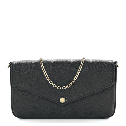 Louis Vuitton Empreinte Pochette Felicie Chain Wallet Black 3 of 16