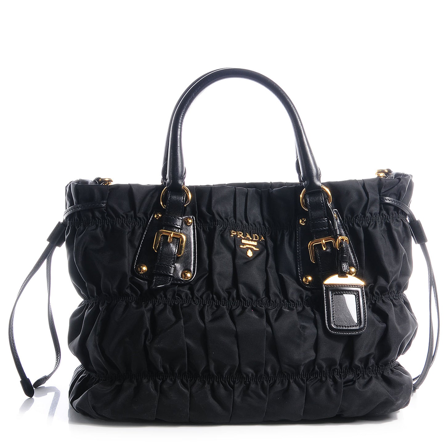 Tessuto Nylon Gaufre Tote Nero Black