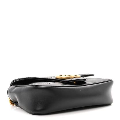 Gucci Calfskin Matelasse Super Mini GG Marmont Shoulder Bag Black 4 of 12
