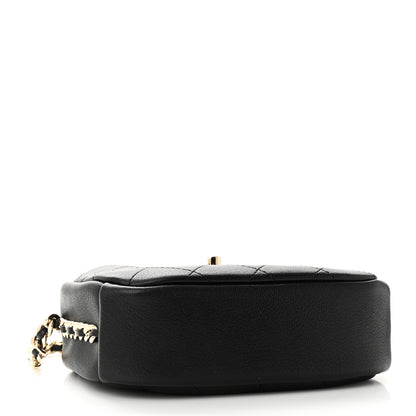 Chanel Goatskin Quilted Small Casual Trip Camera Case Black 4 of 10