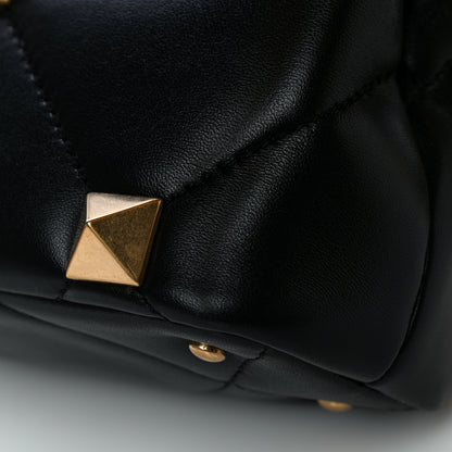 Valentino Garavani Nappa Mini Roman Stud The Handle Bag Black 9 of 9