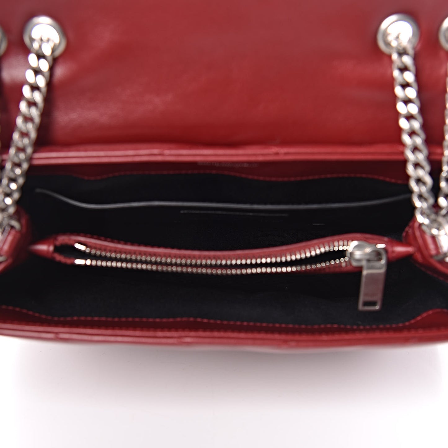 Calfskin Y Quilted Monogram Small Loulou Chain Satchel Palissandre