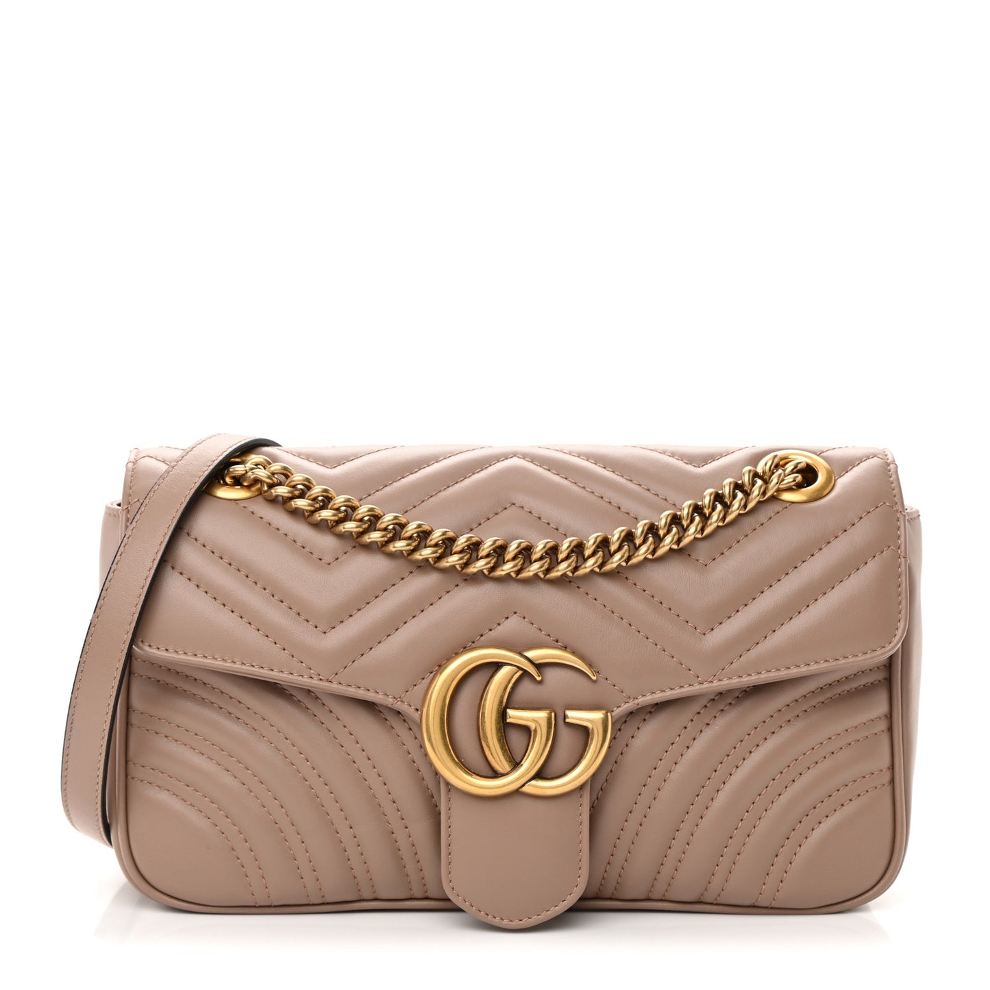 Calfskin Matelasse Small GG Marmont Shoulder Bag Porcelain Rose