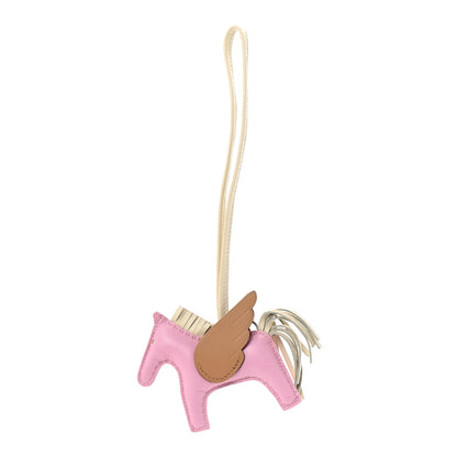 Hermes Milo Lambskin Grigri Rodeo Pegase Horse Bag Charm PM Mauve Sylvestre Craie Chai 1 of 6