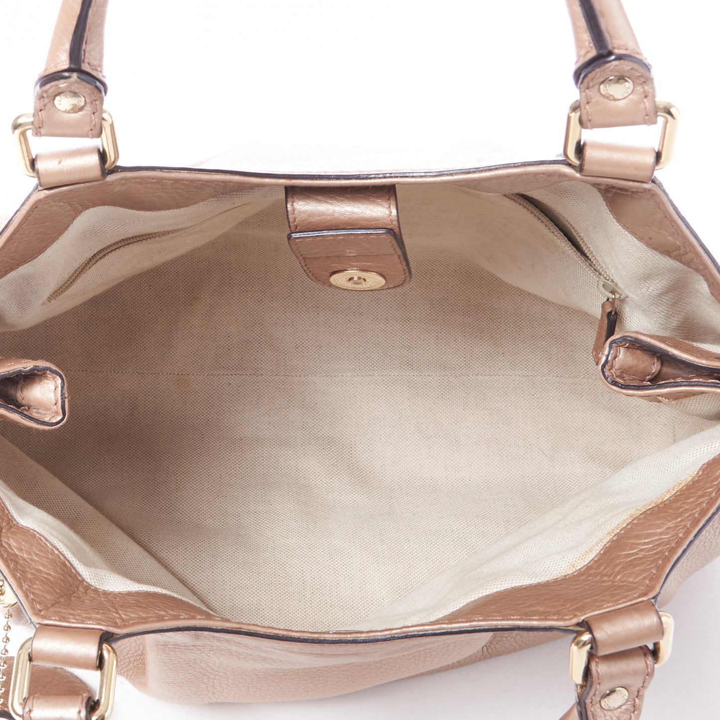 Metallic Calfskin Medium Sukey Tote Pink
