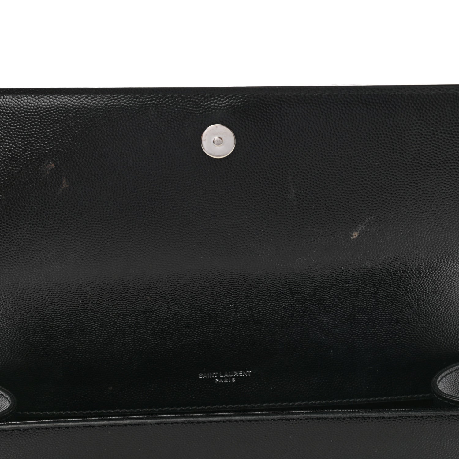 Saint Laurent Grain De Poudre Monogram Cassandre Clutch Black 10 of 11