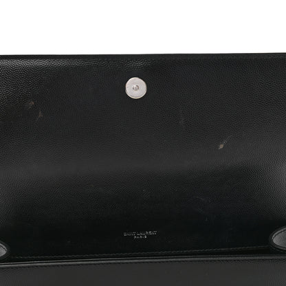 Saint Laurent Grain De Poudre Monogram Cassandre Clutch Black 10 of 11