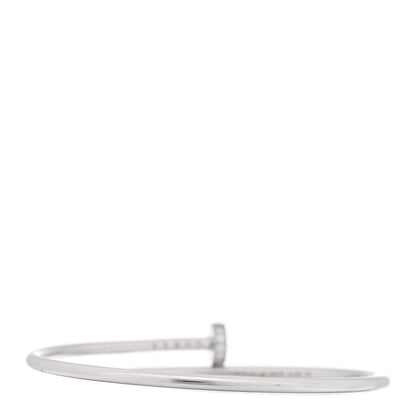 Cartier 18K White Gold Diamond Small Juste Un Clou Bracelet 16 2 of 5