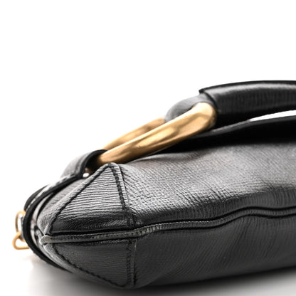 Gucci Textured Calfskin Horsebit Chain Clutch Black 8 of 10