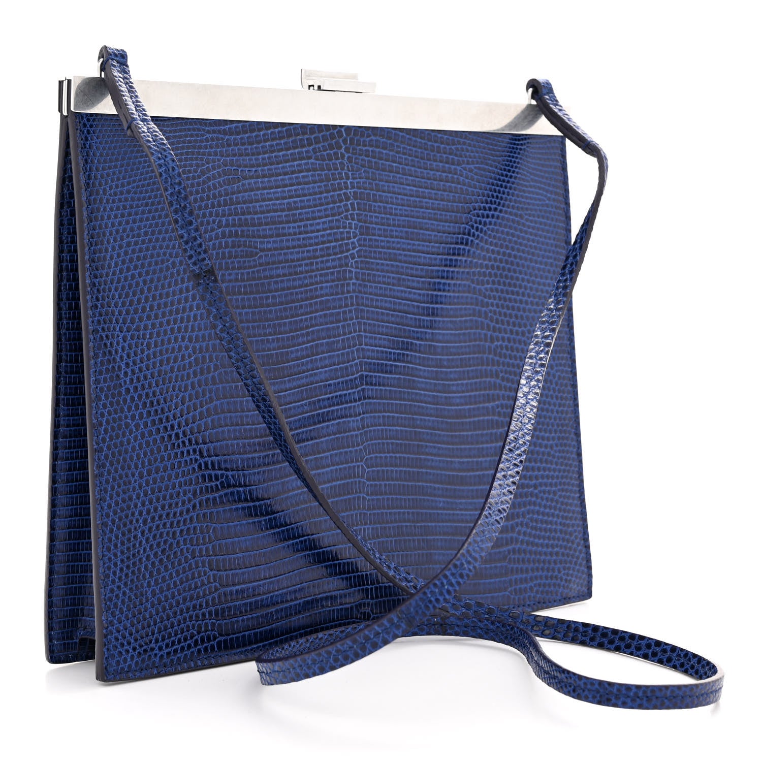 Celine Lizard Mini Clasp Bag Blue 3 of 10
