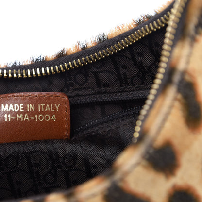 Christian Dior Pony Hair Leopard Print Street Chic Hobo 9 of 10