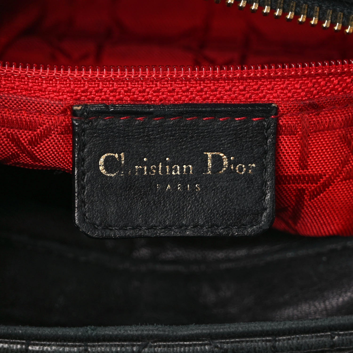 Christian Dior Lambskin Cannage Medium Lady Dior Black 6 of 13