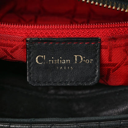 Christian Dior Lambskin Cannage Medium Lady Dior Black 6 of 13