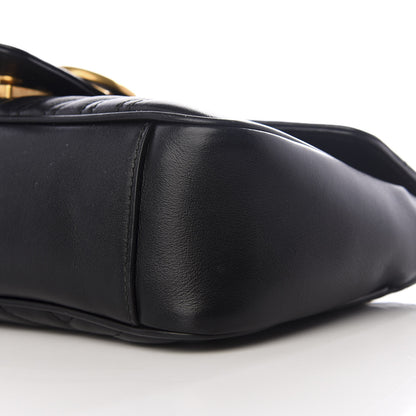 Gucci Calfskin Matelasse Small GG Marmont Shoulder Bag Black 6 of 8
