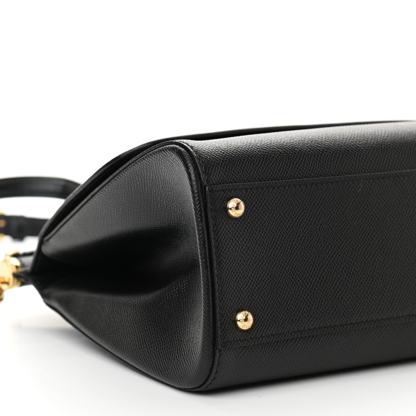 Dauphine Studded Medium DG Family Patch Miss Sicily Satchel Black