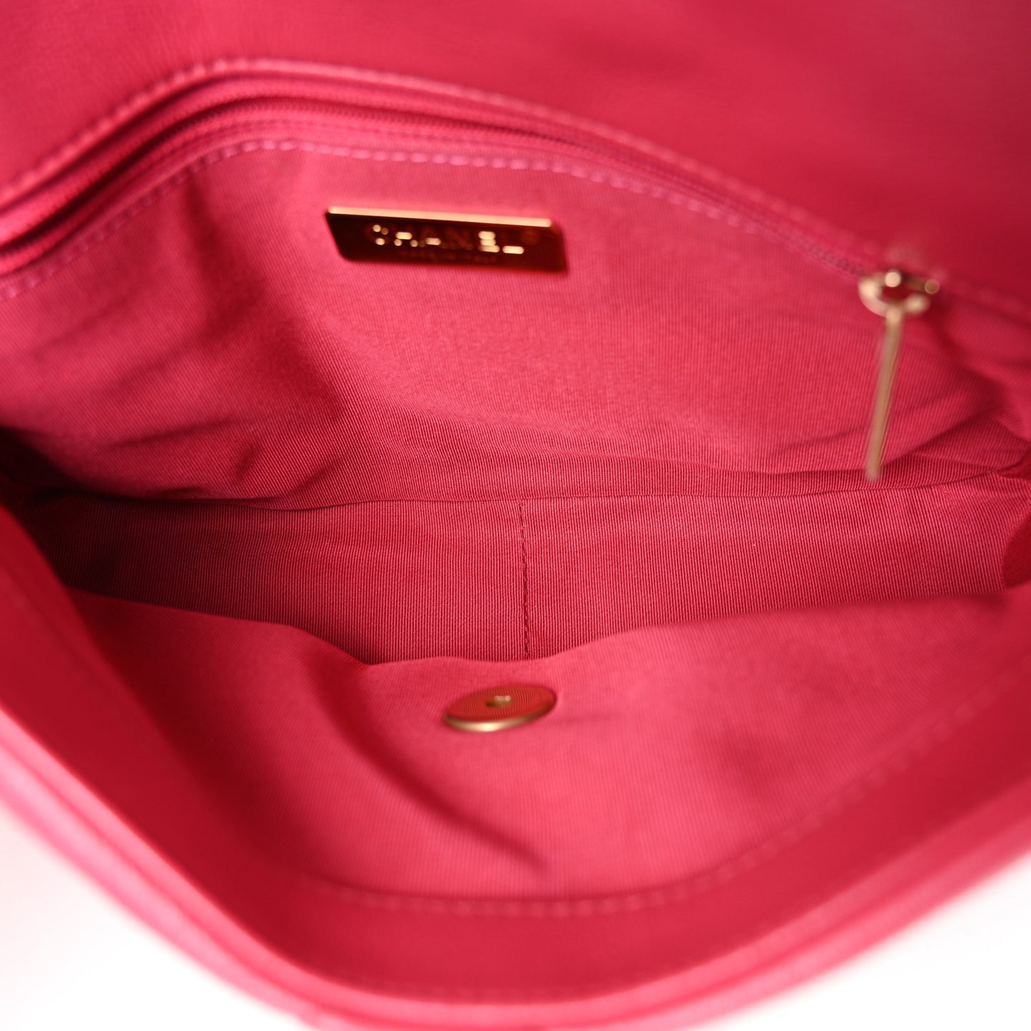 Lambskin Quilted Medium Chanel 19 Flap Dark Pink