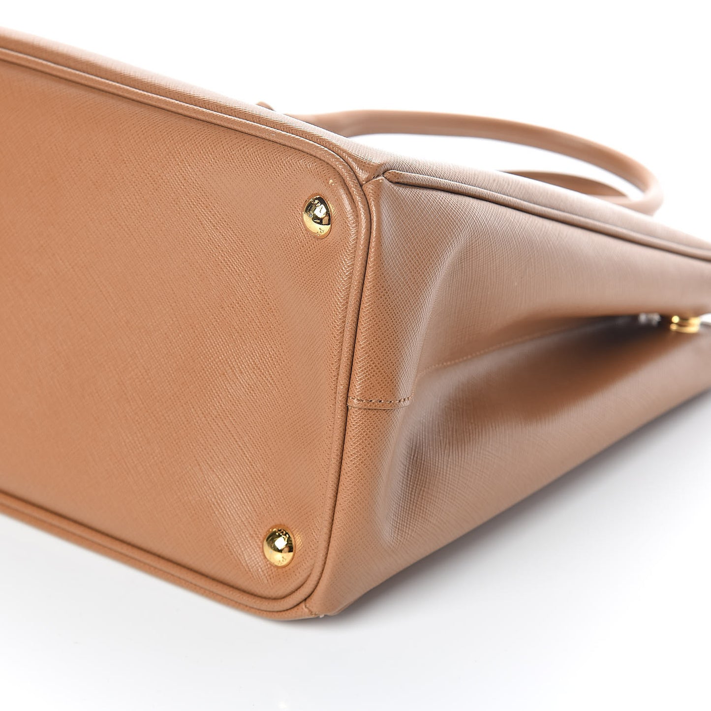 Saffiano Large Galleria Double Zip Tote Caramel