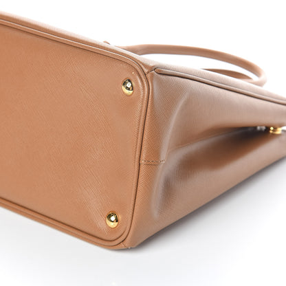 Prada Saffiano Large Galleria Double Zip Tote Caramel 9 of 9