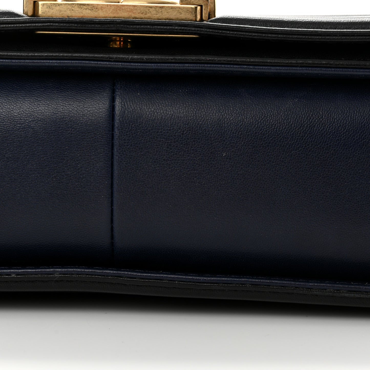 Lambskin Quilted Bi-Color Medium Boy Flap Black Navy