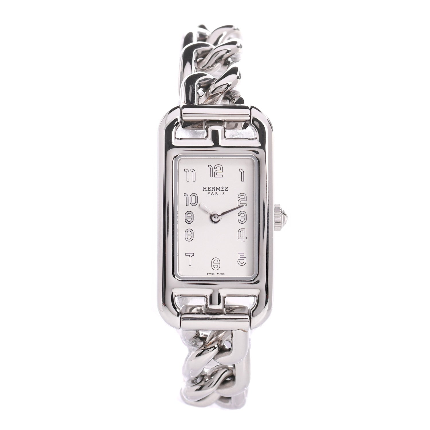 Hermes Stainless Steel 17mm Nantucket Quartz Watch 1 of 7