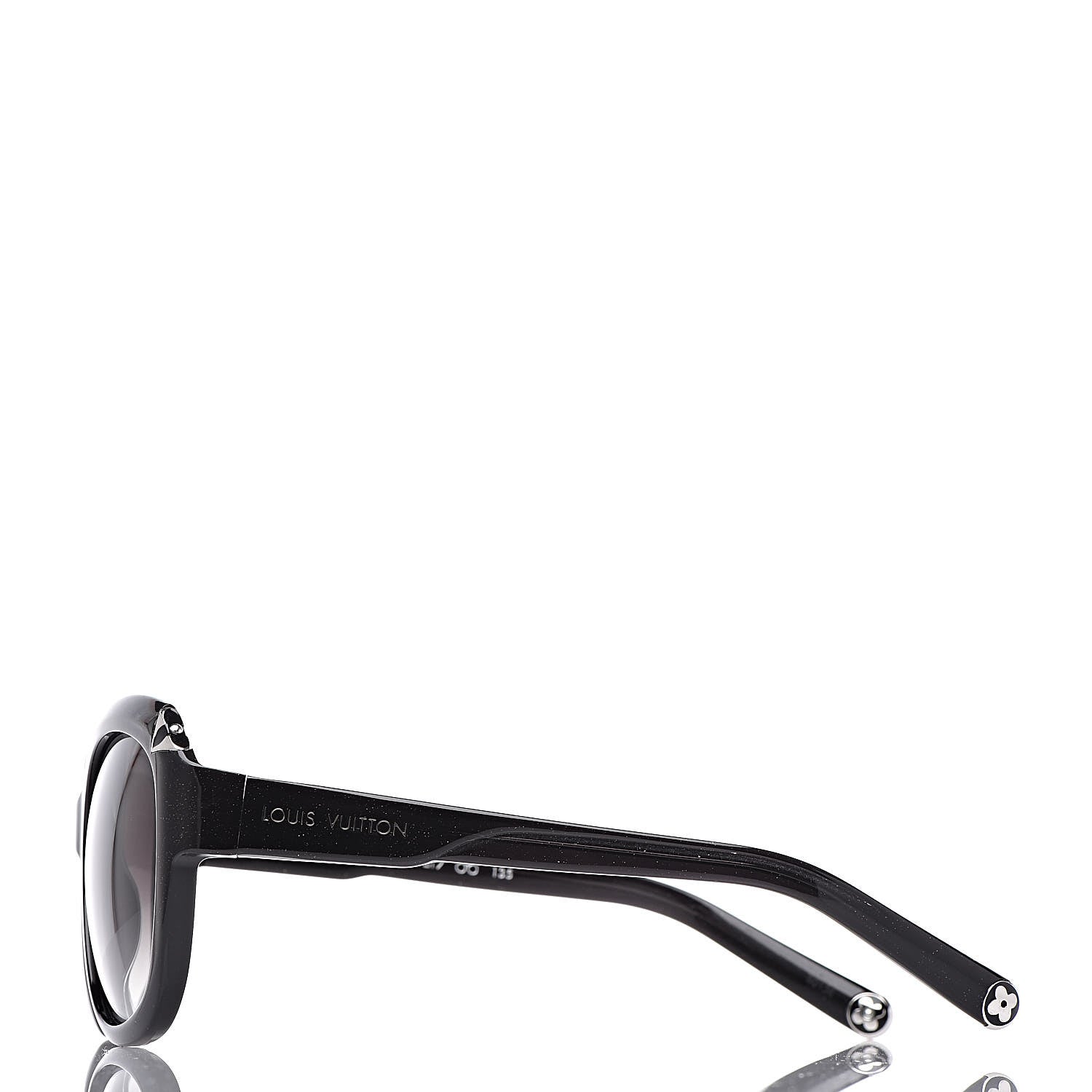Louis Vuitton Acetate Hortensia Sunglasses Z0485W Black Glitter 3 of 8