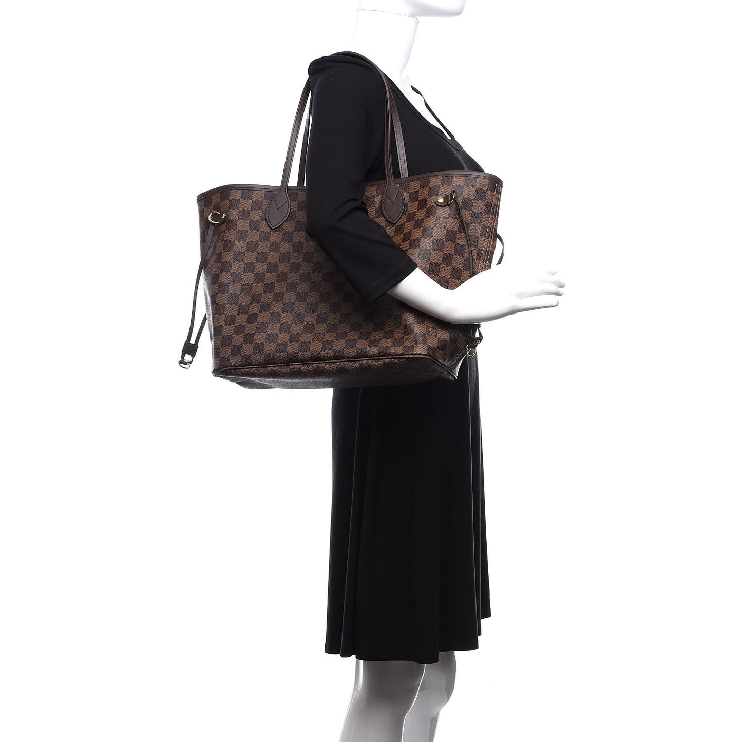 Damier Ebene Neo Neverfull MM Rose Ballerine