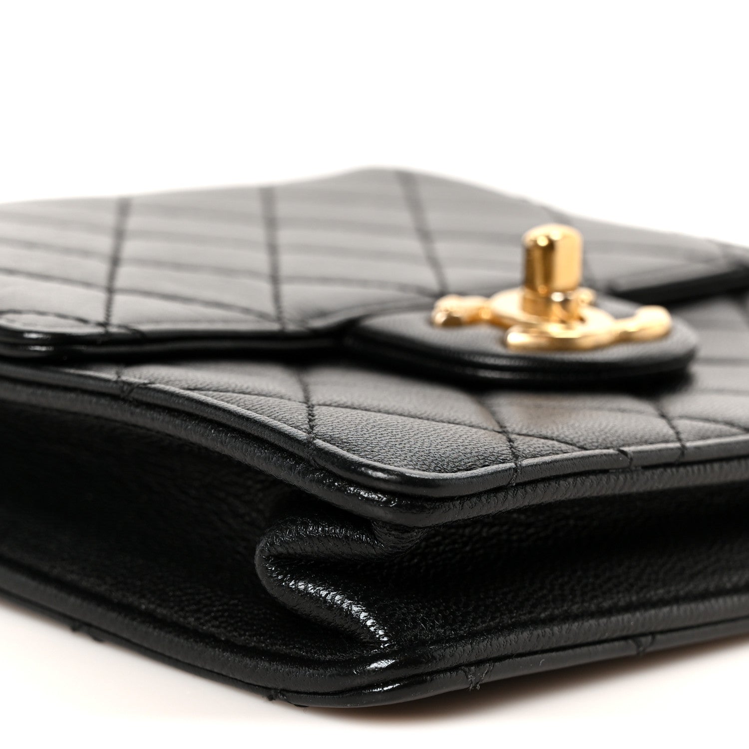 Chanel Goatskin Quilted Chic Pearls Flap Black 10 of 11