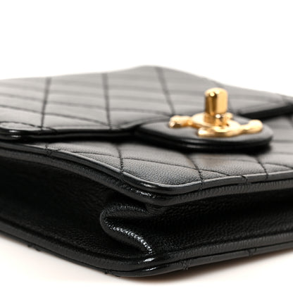 Chanel Goatskin Quilted Chic Pearls Flap Black 10 of 11