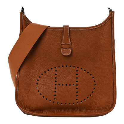 Hermes Taurillon Clemence Evelyne III PM Gold 1 of 11