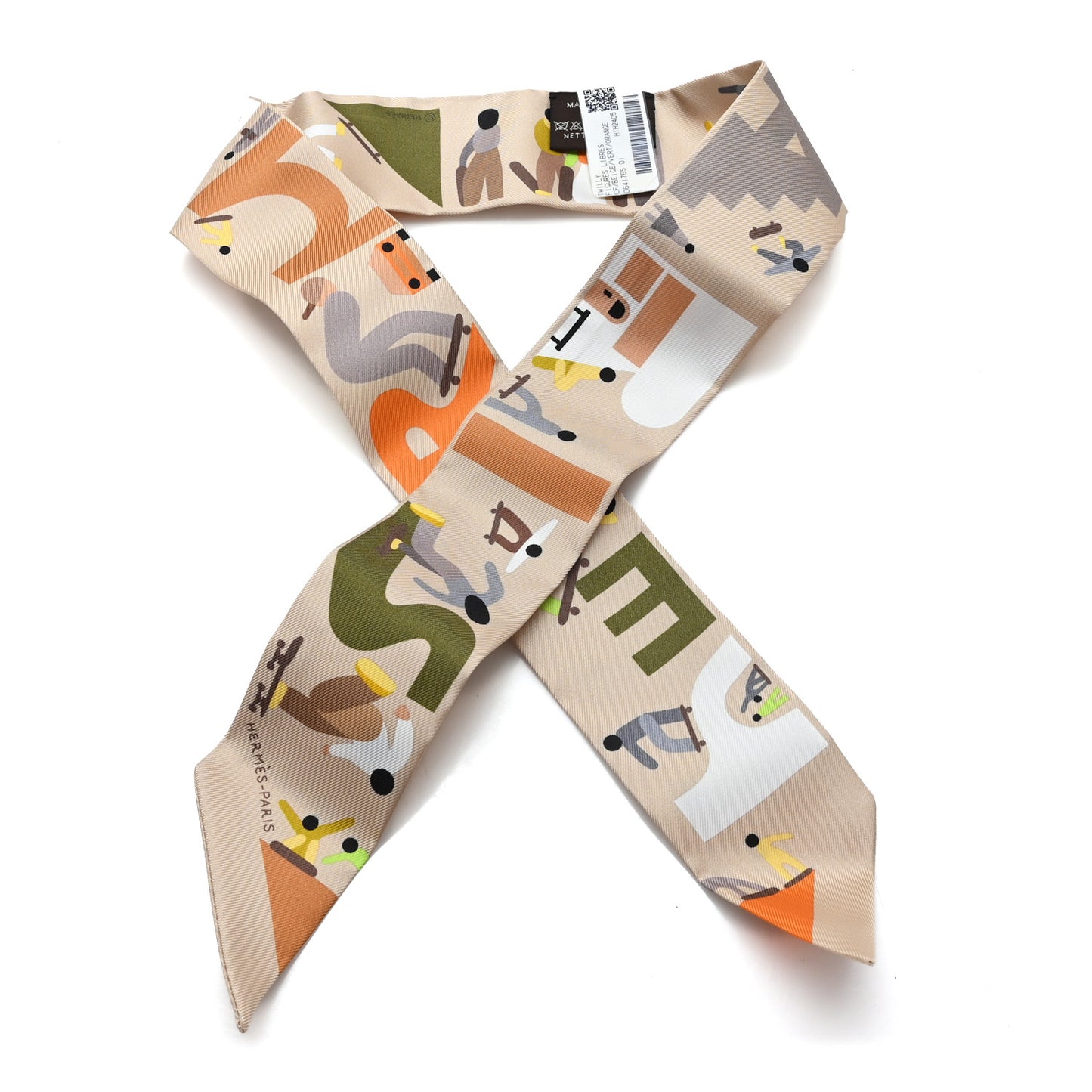 Silk Figures Libres Twilly Beige Vert Orange