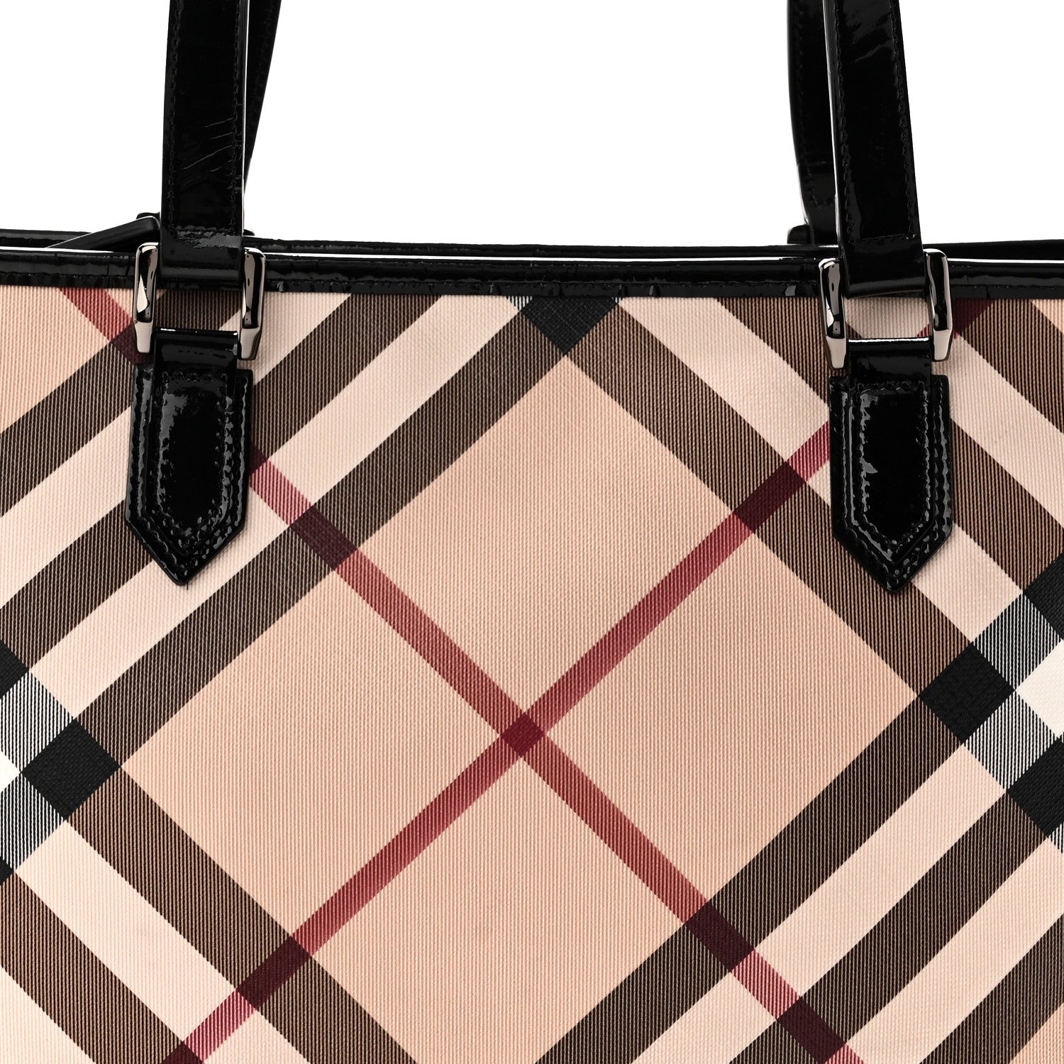 Burberry Supernova Check Small Nickie Tote Black 7 of 10