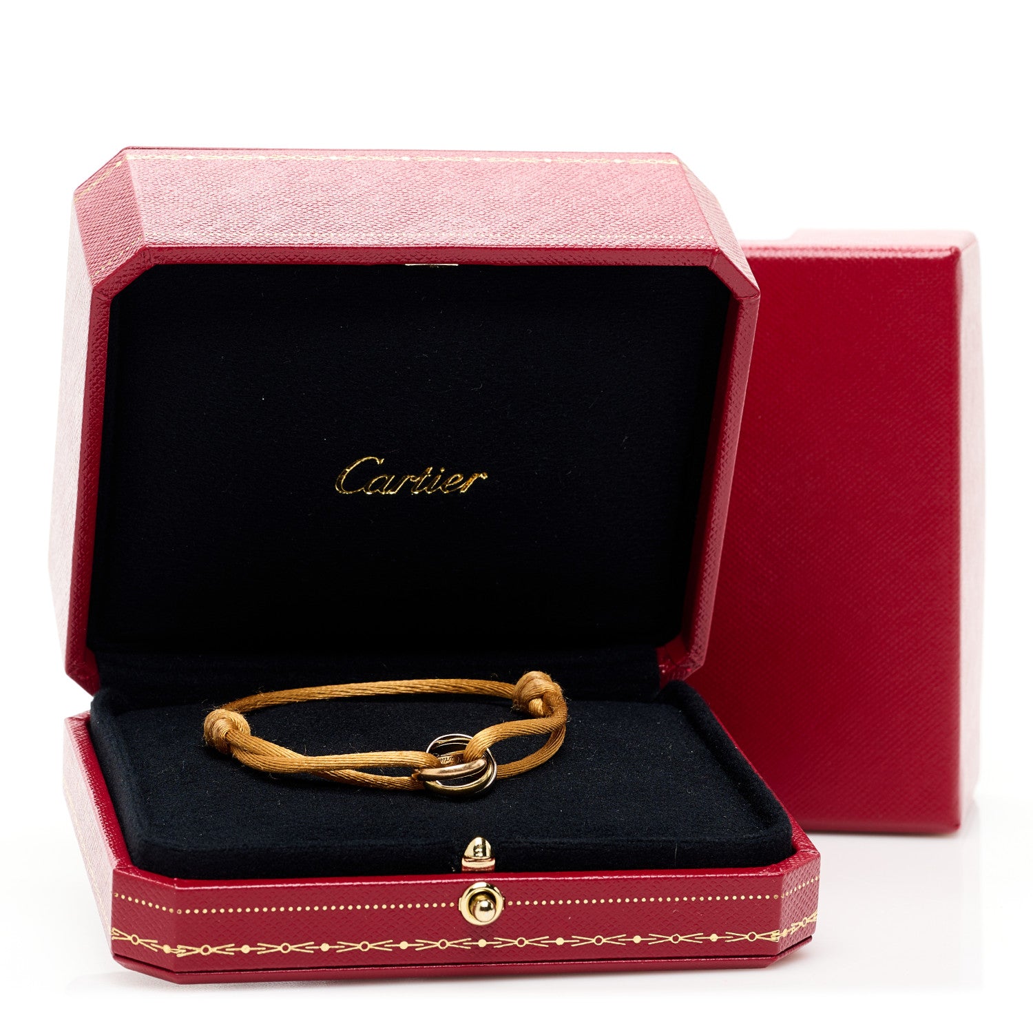Cartier 18K Pink Yellow White Gold Trinity Adjustable Cord Bracelet Gold 7 of 7