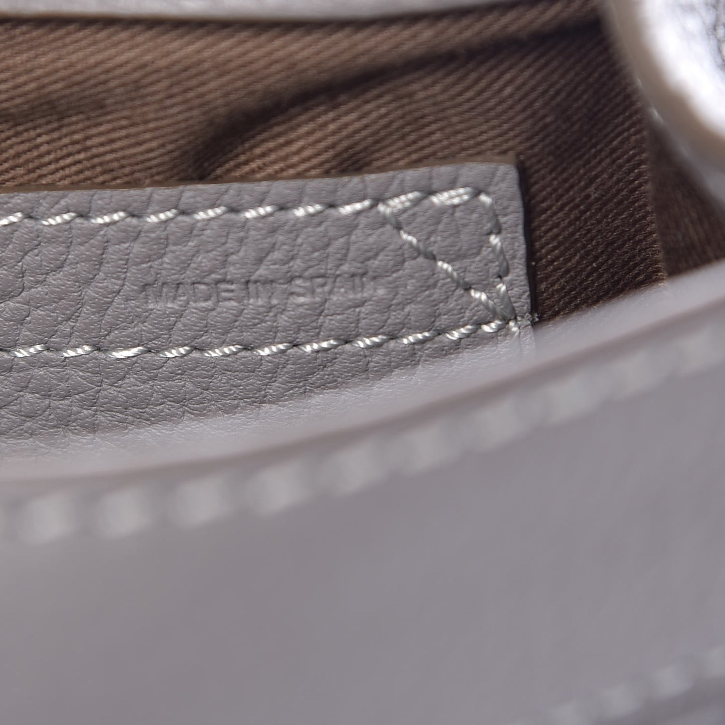 Calfskin Mini Marcie Round Crossbody Bag Cashmere Grey