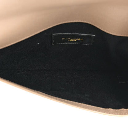 Saint Laurent Grain De Poudre Uptown Pouch Dark Beige 5 of 9