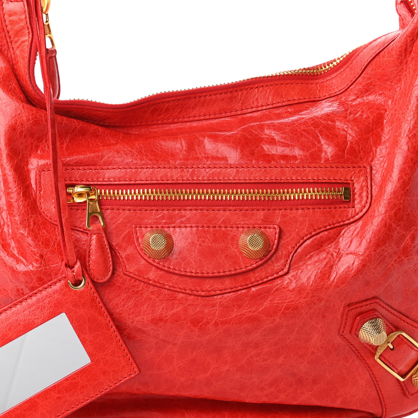 Agneau Giant 21 Gold Hardware Hobo Vermillion