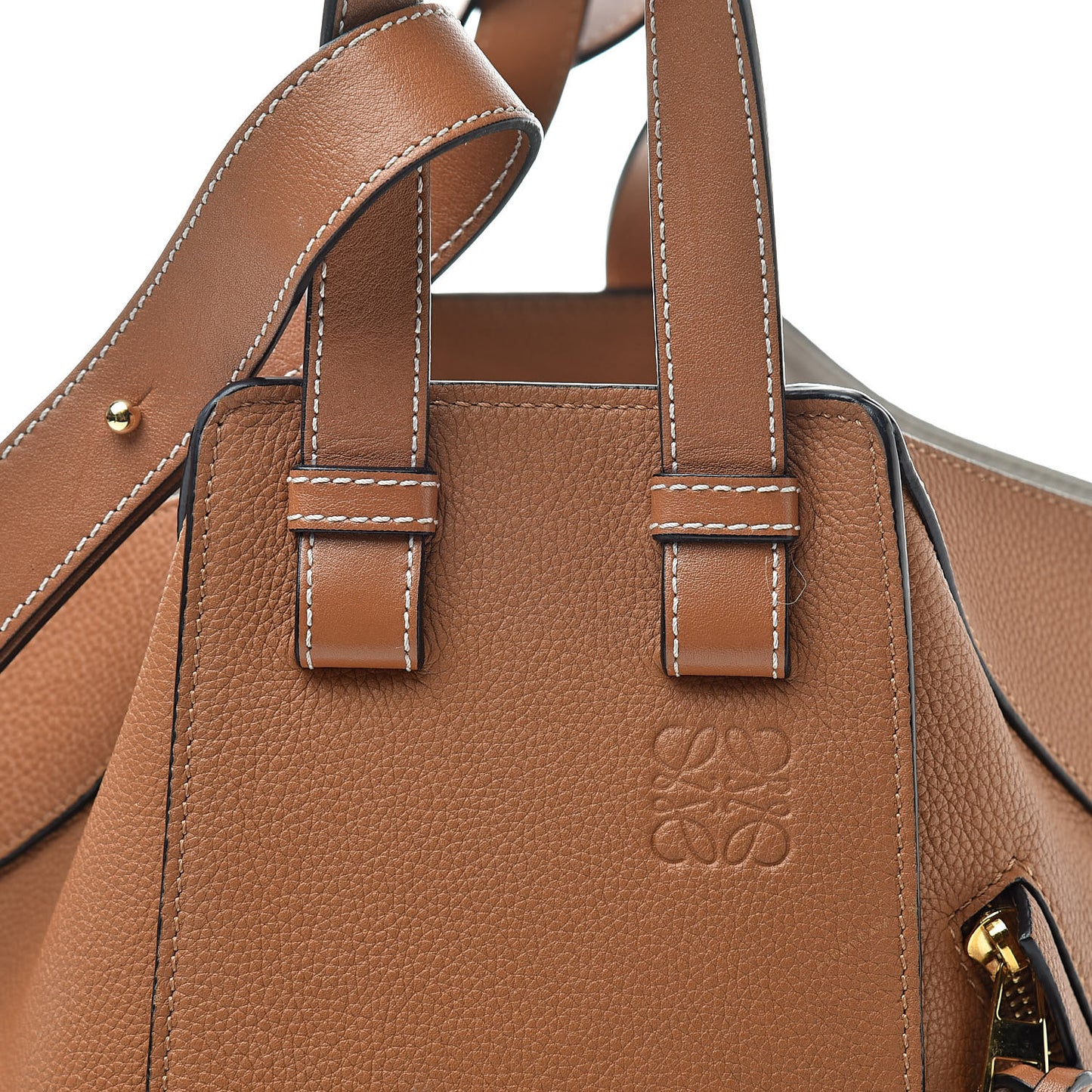 Calfskin Medium Hammock Shoulder Bag Tan