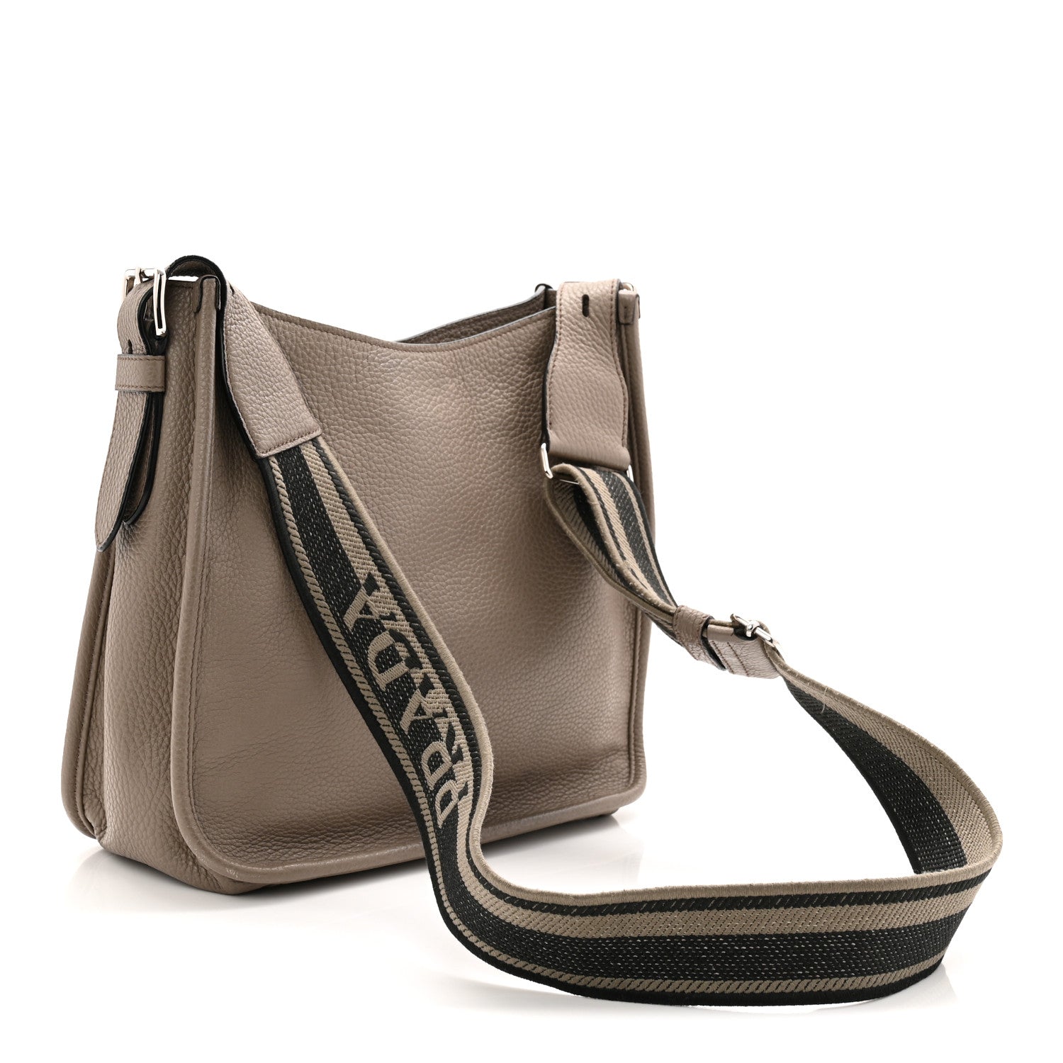Prada Vitello Daino Soft Hobo Messenger Bag Argilla 3 of 12