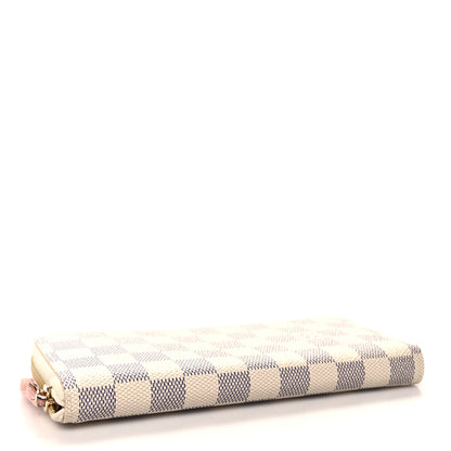 Louis Vuitton Damier Azur Clemence Wallet Rose Ballerine 4 of 7