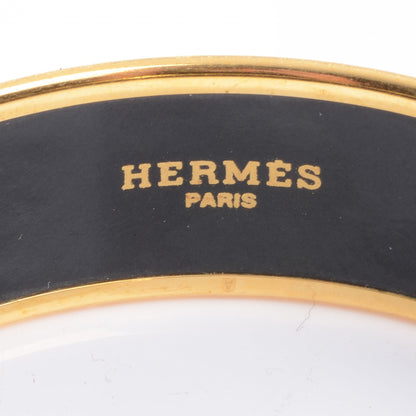 Hermes Enamel Printed Horses Wide Bracelet 65 Red 3 of 4