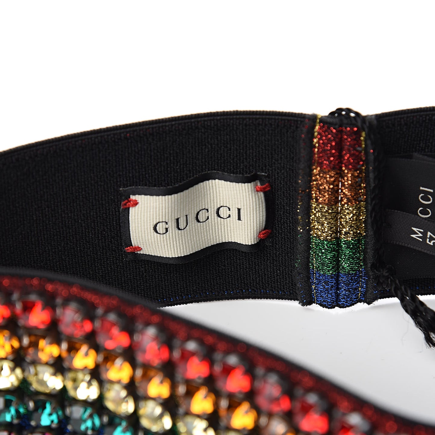 Metallic Crystal Embellished Webby Headband 57 Rainbow