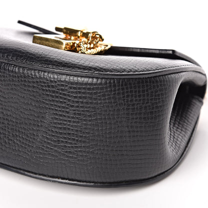 Chloe Textured Calfskin Lambskin Nano Drew Shoulder Bag Black 9 of 10