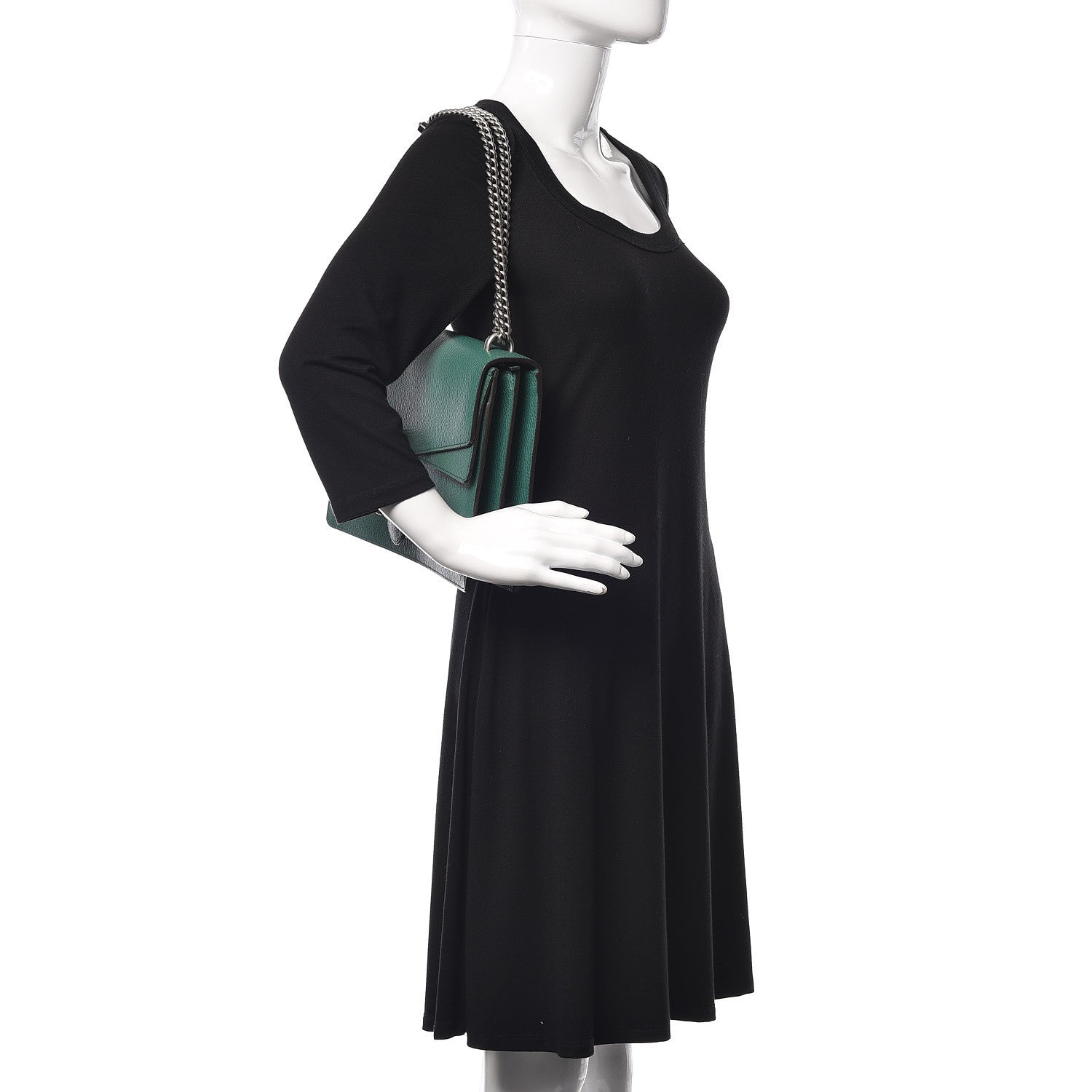 Gucci Dollar Calfskin Crystal Medium Dionysus Shoulder Bag Emerald 2 of 10