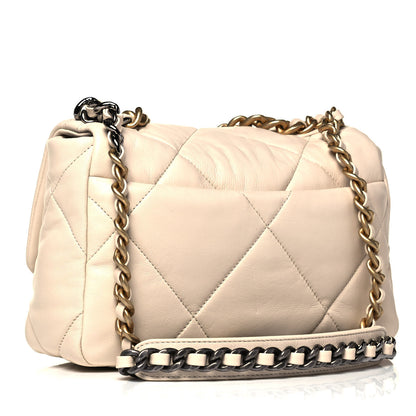 Chanel Lambskin Quilted Medium Chanel 19 Flap Light Beige 3 of 9